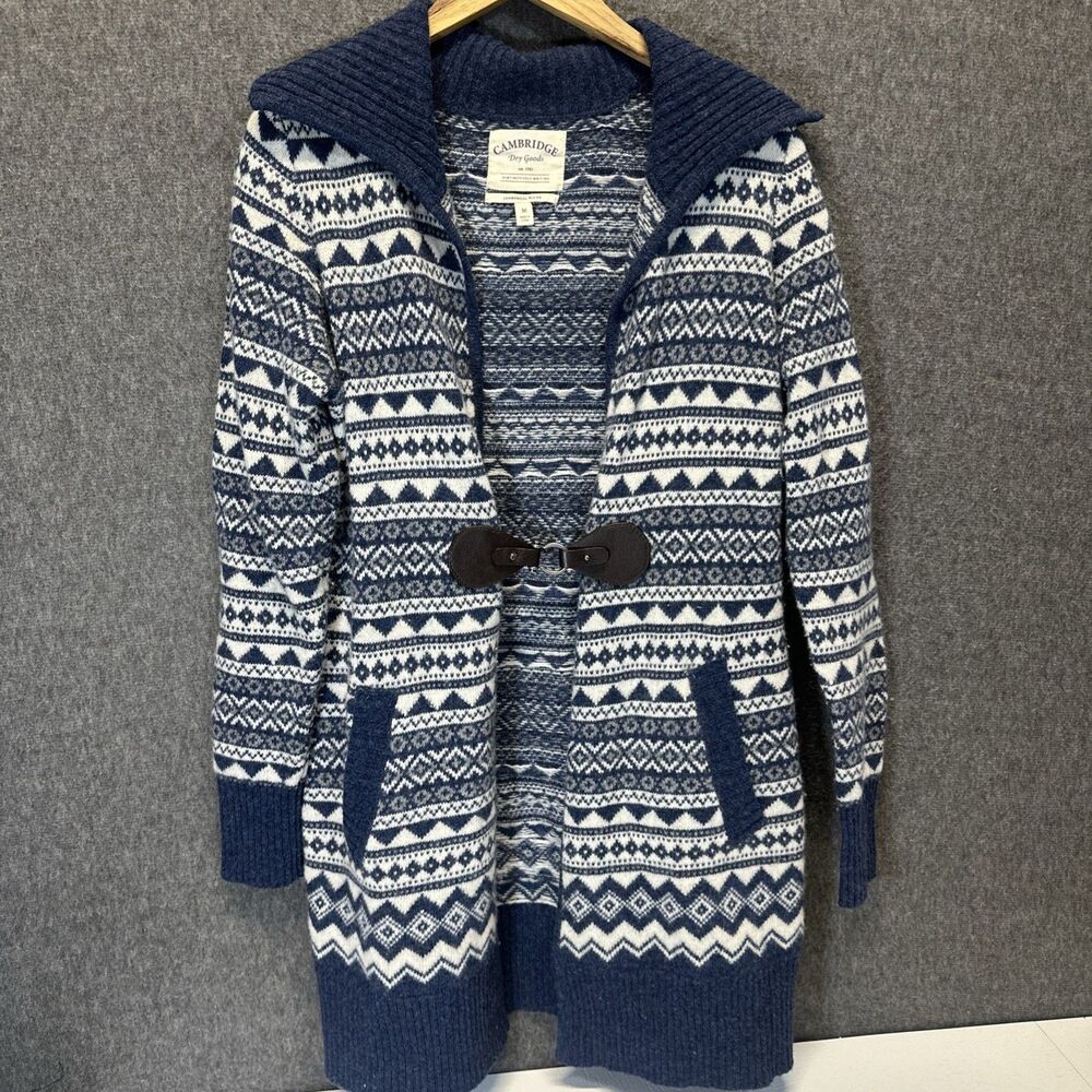 Vintage Cambridge Dry Goods Lambs Wool Blend Cardigan Sweater Women’s Medium - Picture 1 of 13